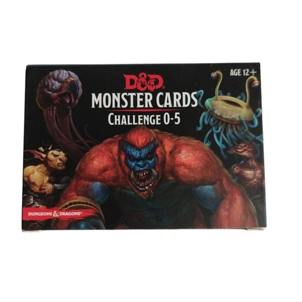 Dungeons & Dragons D&D DnD Spellbook Monster Cards Challenge 0-5